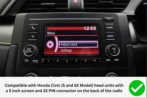 Honda Civic, CR-V, Jazz Rear View Camera Cable with 5 inch Screen radios (32 Pin Connector 27-263