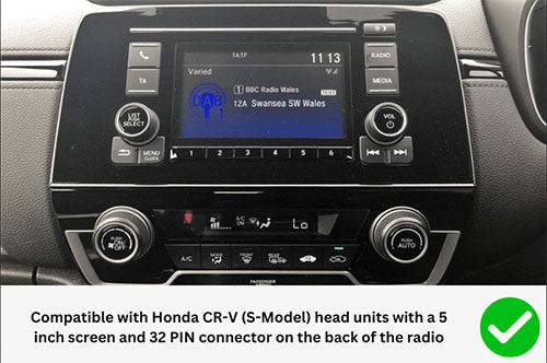 Honda Civic, CR-V, Jazz Rear View Camera Cable with 5 inch Screen radios (32 Pin Connector 27-263