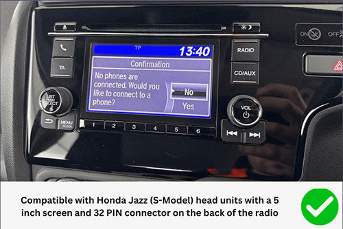 Honda Civic, CR-V, Jazz Rear View Camera Cable with 5 inch Screen radios (32 Pin Connector 27-263