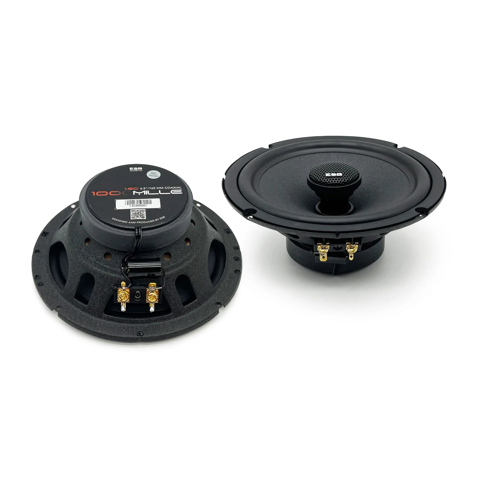 ESB 1.6C 2 Way 6.5 Inch Coaxial Car Speaker Silk Dome Tweeter 90w RMS Pair