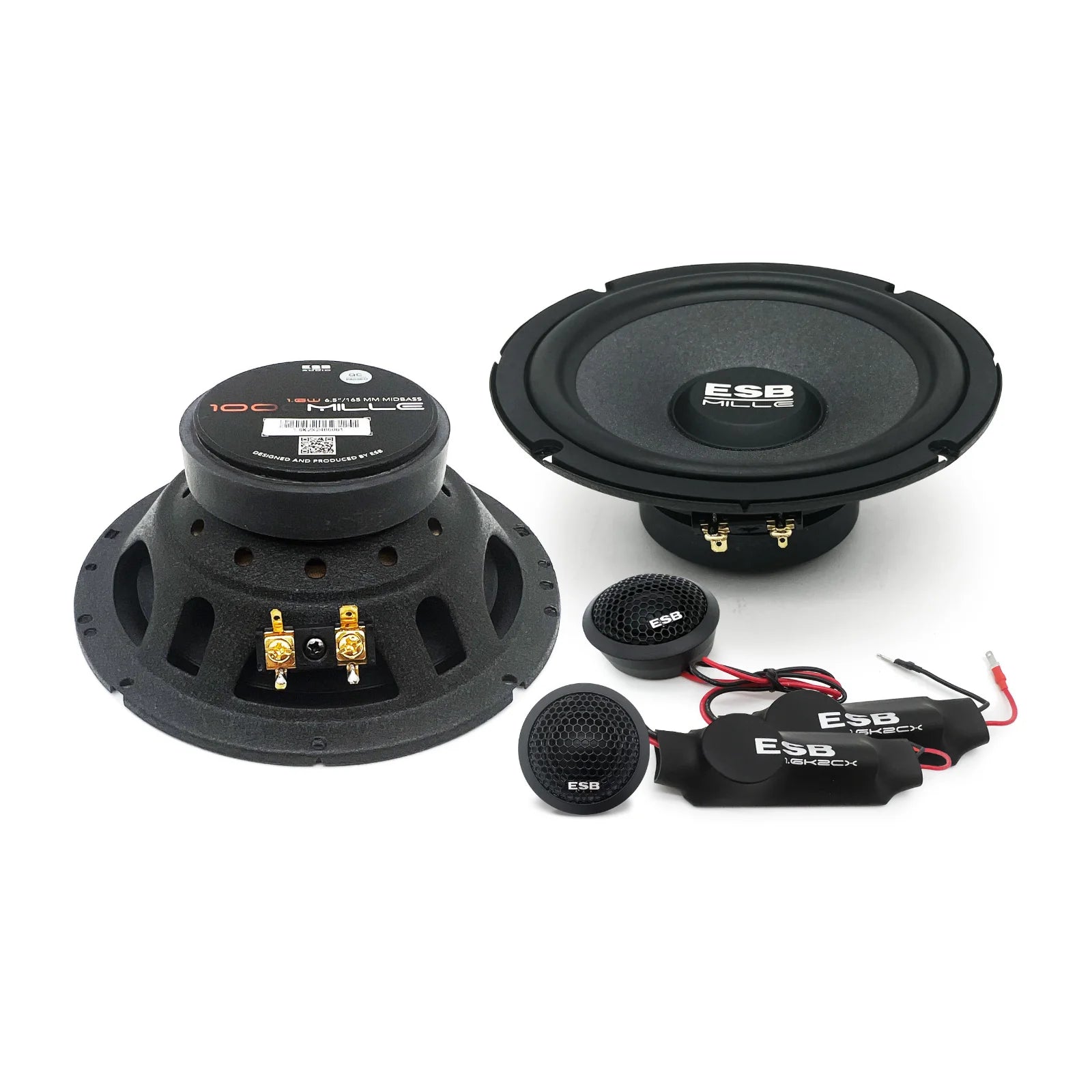 ESB 1.6K2X 2 Way Component Speaker with 12dB Tweeter Crossover 90w RMS
