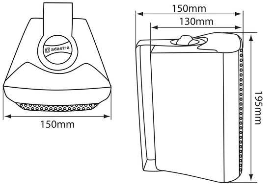 Adastra 100.901UK BC4-W BC Series 4" Stereo Background Wall Mounted Speakers White