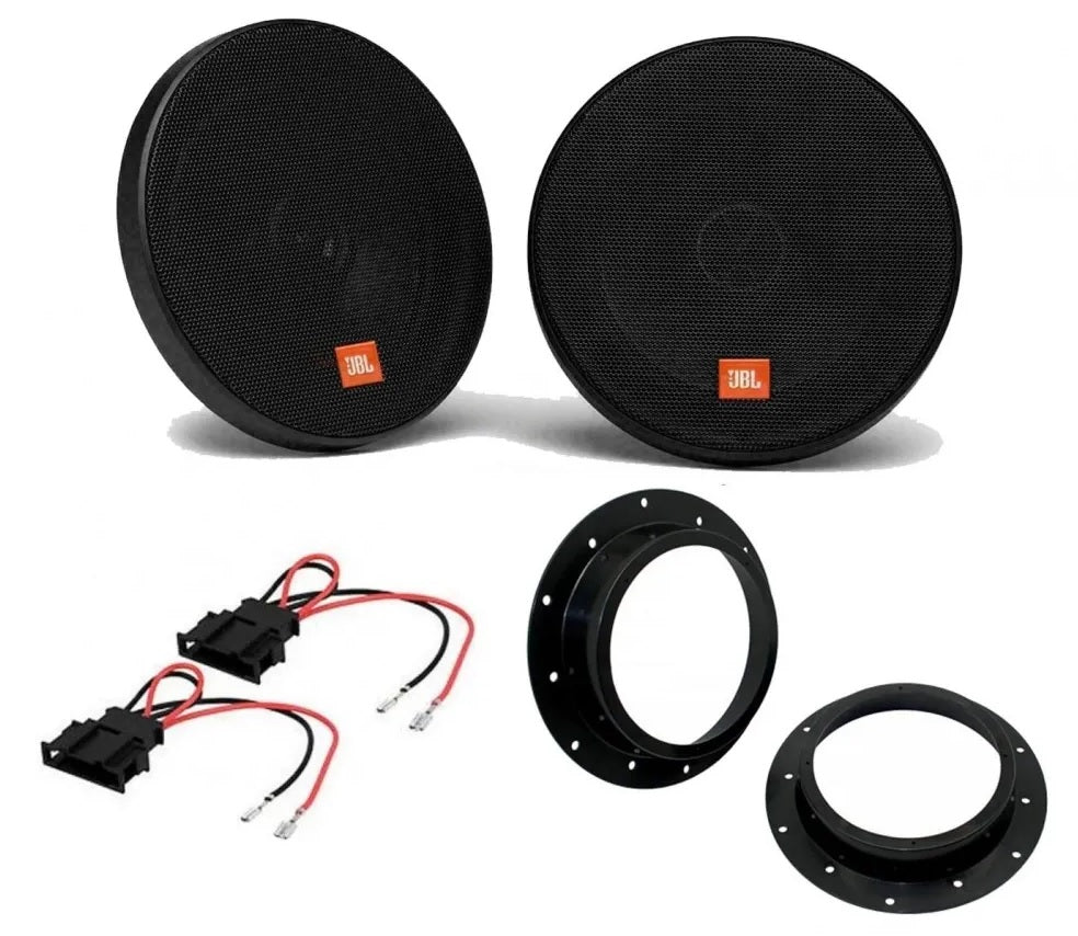 VW Caddy, Caravelle, Golf, Jetta, Multivan, Passat, Sharan, Tiguan, Touareg, Touran, Transporter with JBL Stage2 624 Front Door Speakers Fitting Kit