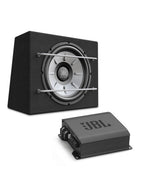 JBL Stage GT80021 2-Channel Class D Bridgeable 800 wat Amplifier with Stage 1200B 12" sealed subwoofer