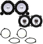 BMW 3 Series (E46) with Alpine SXE-1750S, SXE-1325S 2-Way Front Door and Rear Shelf Speakers Fitting Kit