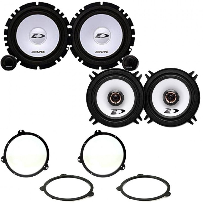 BMW 3 Series (E46) with Alpine SXE-1750S, SXE-1325S 2-Way Front Door and Rear Shelf Speakers Fitting Kit