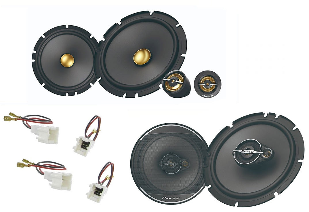 Nissan Qashqai 2013 Onwards  Pioneer TS-A1601C + TS-A1671F 16.5cm 2-way Component Speakers 80W RMS 350W Peak