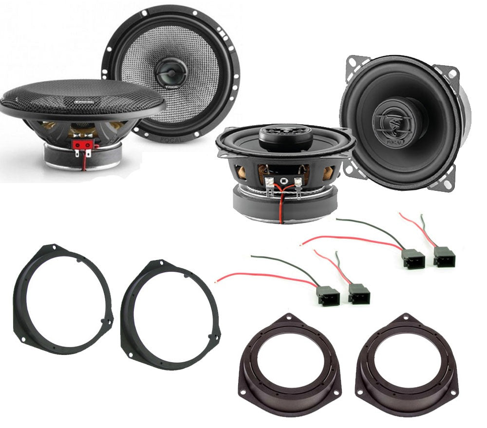 Vauxhall Corsa D 2 Door or 4 Door 2006-2014 Front and Rear Speaker Upgrade kit Focal 165AC + ACX100