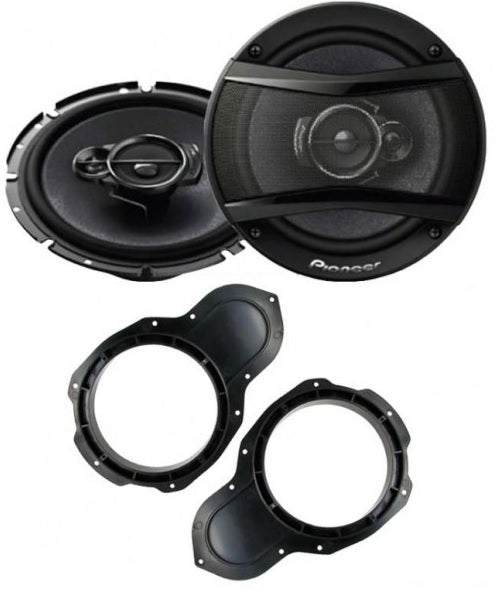 VW Passat & CC B6/B7 Models Pioneer TS-G1720F 16.5cm 2-Way Front Doors Car Speakers Upgrade Kit