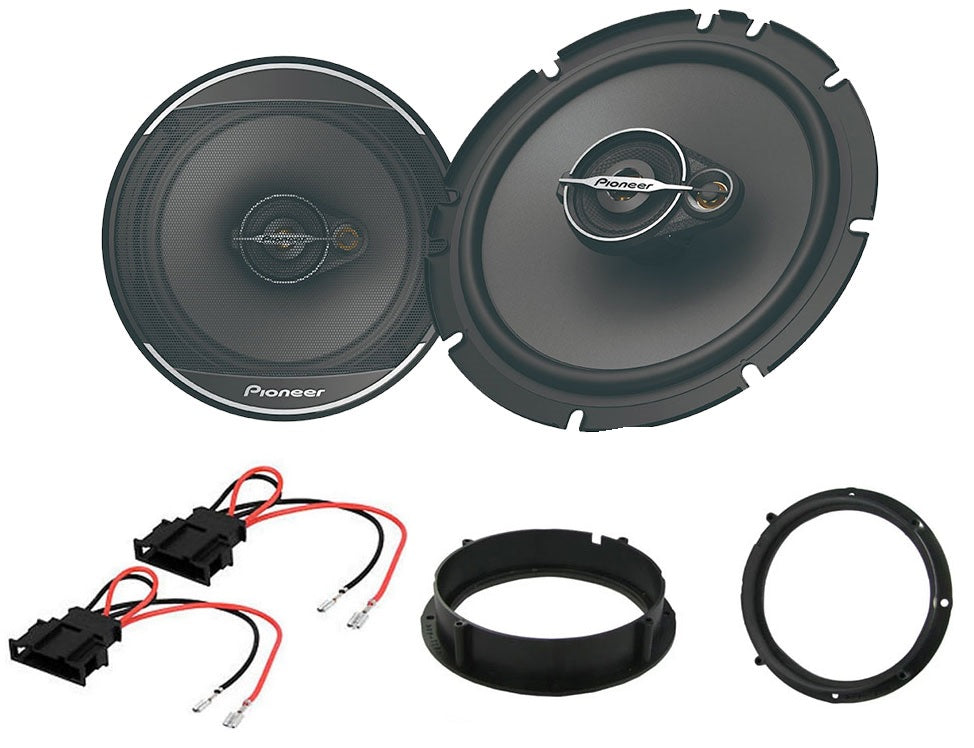 VW Amarok, Beetle, Caddy,  Jetta, Lupo, T-Cross, Golf, Passat, Polo, Scirocco, Tiguan, Touran, T6.1, UP, Passat Pioneer TS-A1671F 16.5cm Front Doors Speakers Upgrade Kit