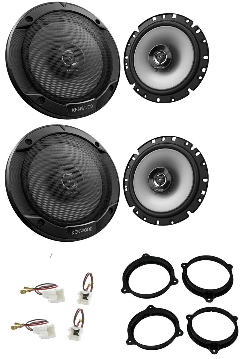 Nissan Qashqai J10 2007 - 2012 Kenwood KFC-S1766 Front and Rear Door Speaker Upgrade Kit with Wiring Adaptors