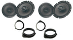 Audi A3, A4 with 2 x Pioneer TSA1671F 2-Way Front and Rear Door Speakers Fitting Kit