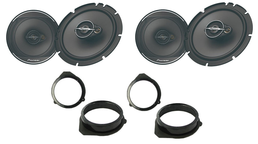 Audi A3, A4 with 2 x Pioneer TSA1671F 2-Way Front and Rear Door Speakers Fitting Kit