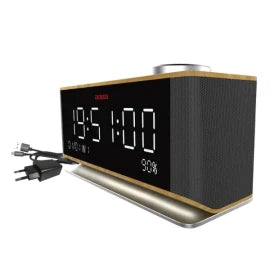 AIWA CR-90BT Bluetooth Alarm Clock with AUX FM Radio and Dual Alarm