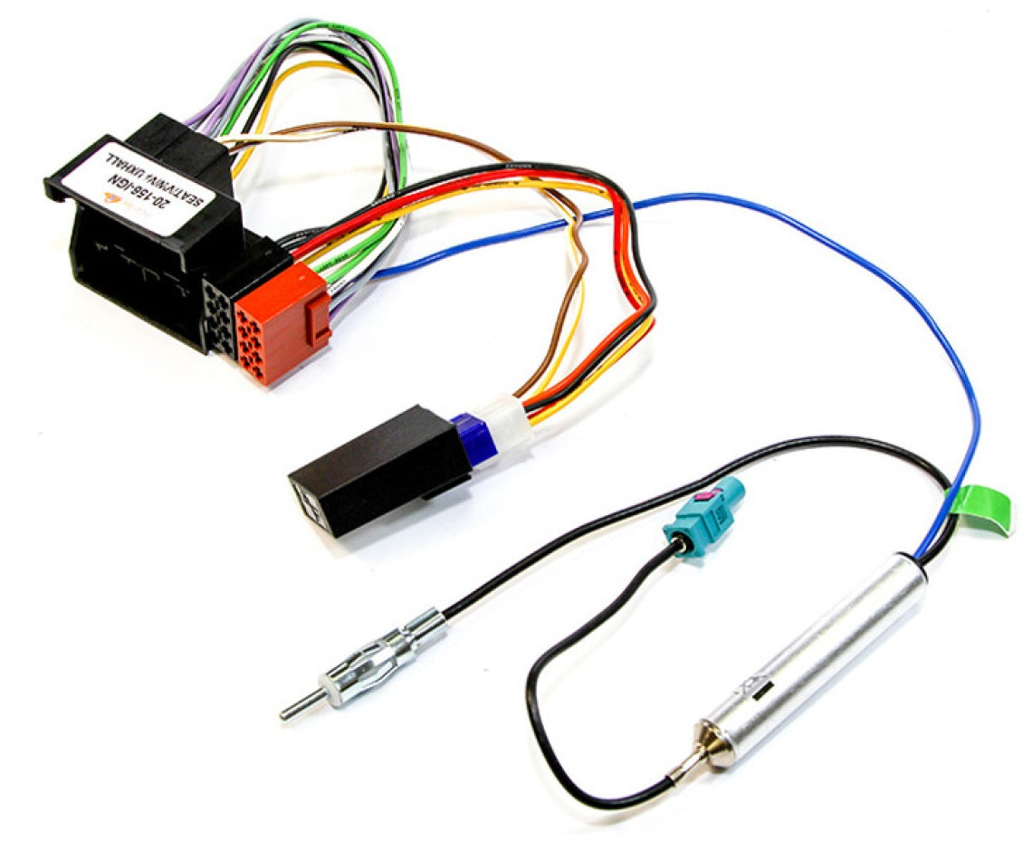 VW/Seat/Skoda ,Vauxhall quadlock to ISO radio adapter harness, with CANbus ignition and antenna adapter 20-156A-IGN