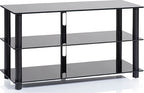Norstone EPUR 3  HiFi 3 shelf TV/ HI-FI Stand in Black Satin Finish