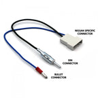 Nissan (grey rectangle to DIN connector) antenna adapter (with male bullet connection) 21-118K