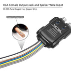 Uninversal 2-Channel Adjustable Micro Line Output Converter with 10V Output and Remote Turn-On Trigger InCarTec 23-005
