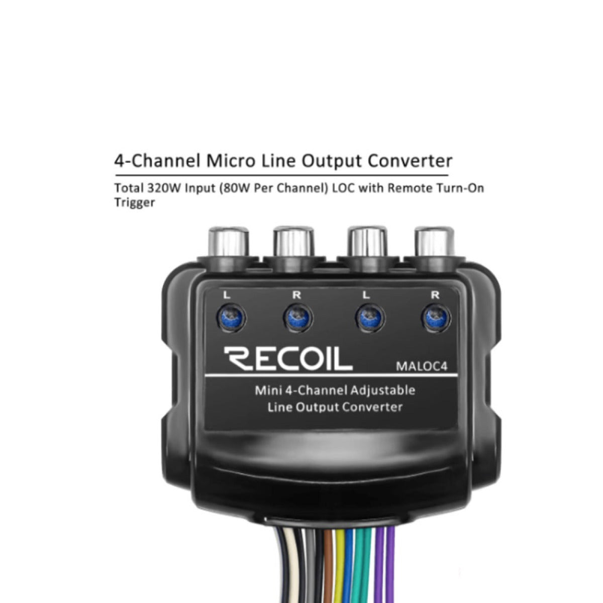 Hyundai i30 4-Channel 80W high-to-low Level line-out Converter with Built in Amp Remote Trigger InCarTec 23-008
