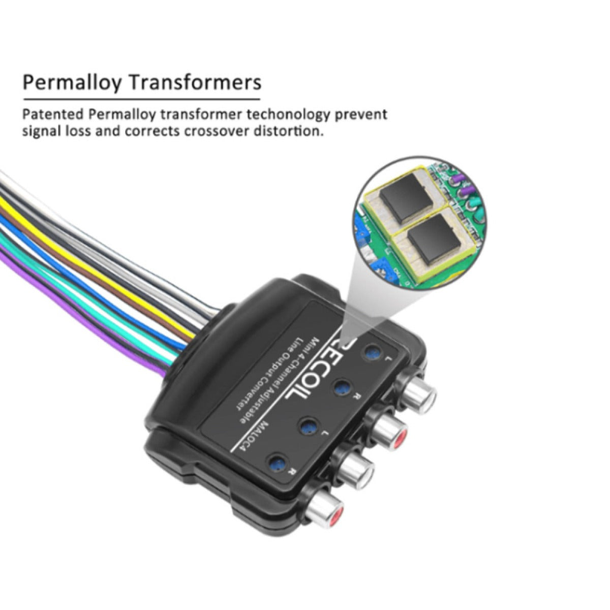Hyundai i30 4-Channel 80W high-to-low Level line-out Converter with Built in Amp Remote Trigger InCarTec 23-008