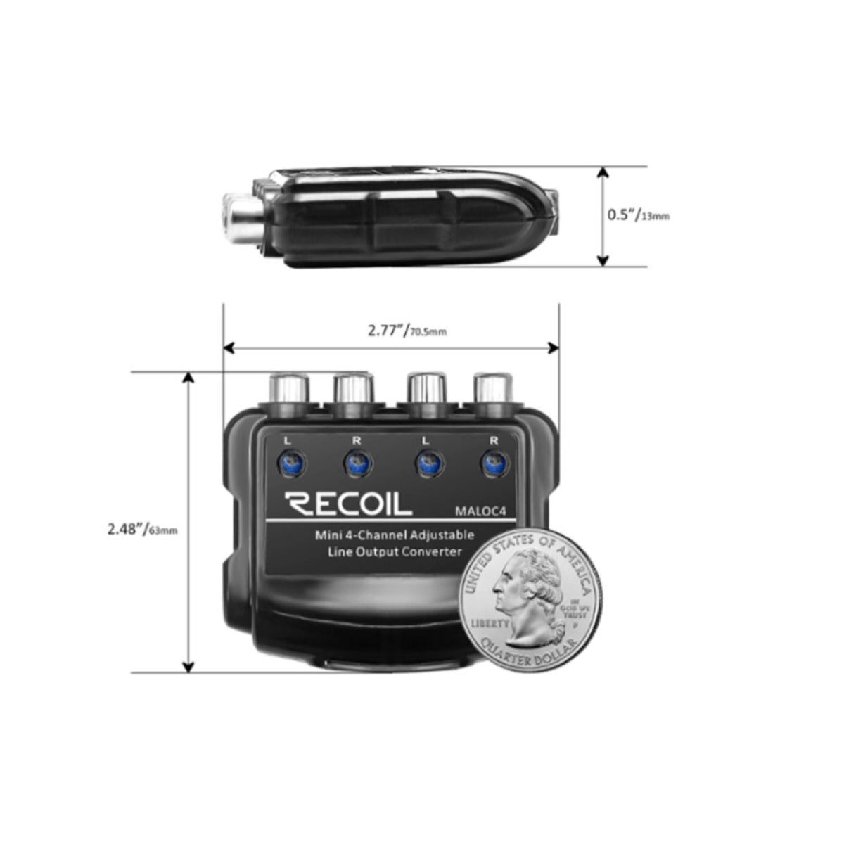 Hyundai i30 4-Channel 80W high-to-low Level line-out Converter with Built in Amp Remote Trigger InCarTec 23-008
