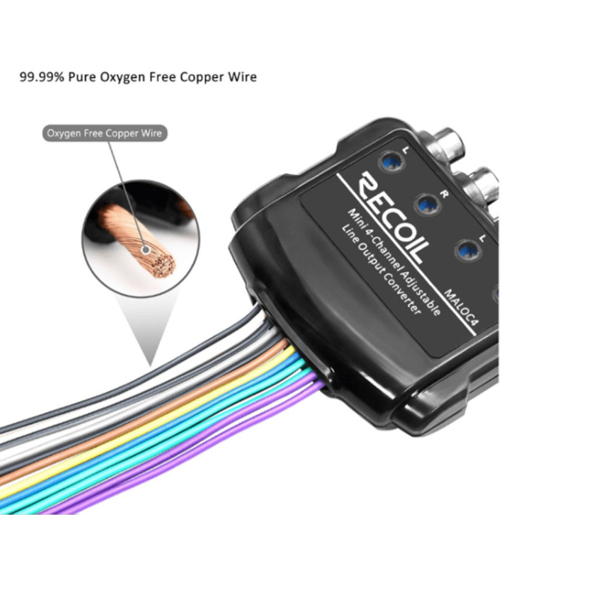 Hyundai i30 4-Channel 80W high-to-low Level line-out Converter with Built in Amp Remote Trigger InCarTec 23-008