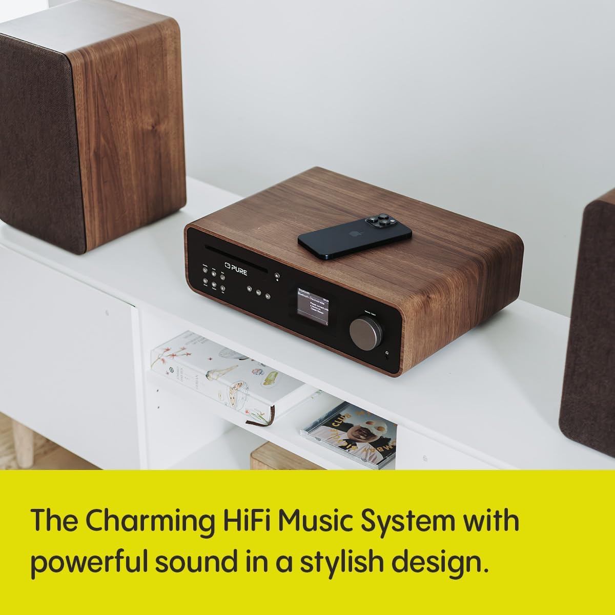 PURE Classic 2.0 System with Bluetooth, CD and DAB+ in Coffee Black/Walnut