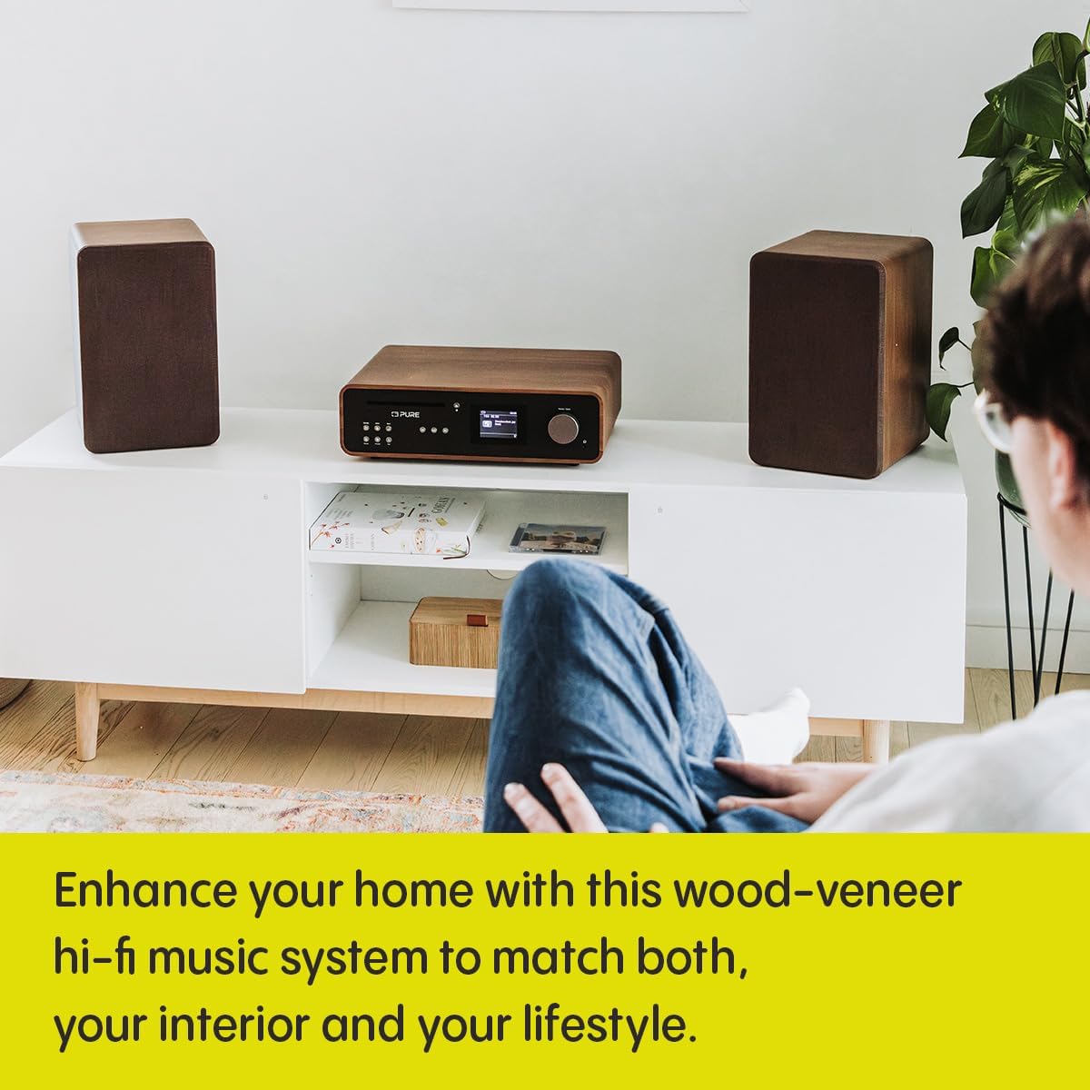 PURE Classic 2.0 System with Bluetooth, CD and DAB+ in Coffee Black/Walnut