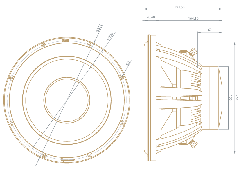BLAM Supersub 12" (300mm) 1000W High-Performance Subwoofer (2x 2 Ohms) BL-SUPERSUB-12