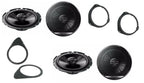 Fiat 500 2007 - 2015 with 2 x Pioneer TS-G1720F 17cm 6.5" 240 Watt 2-way Speakers