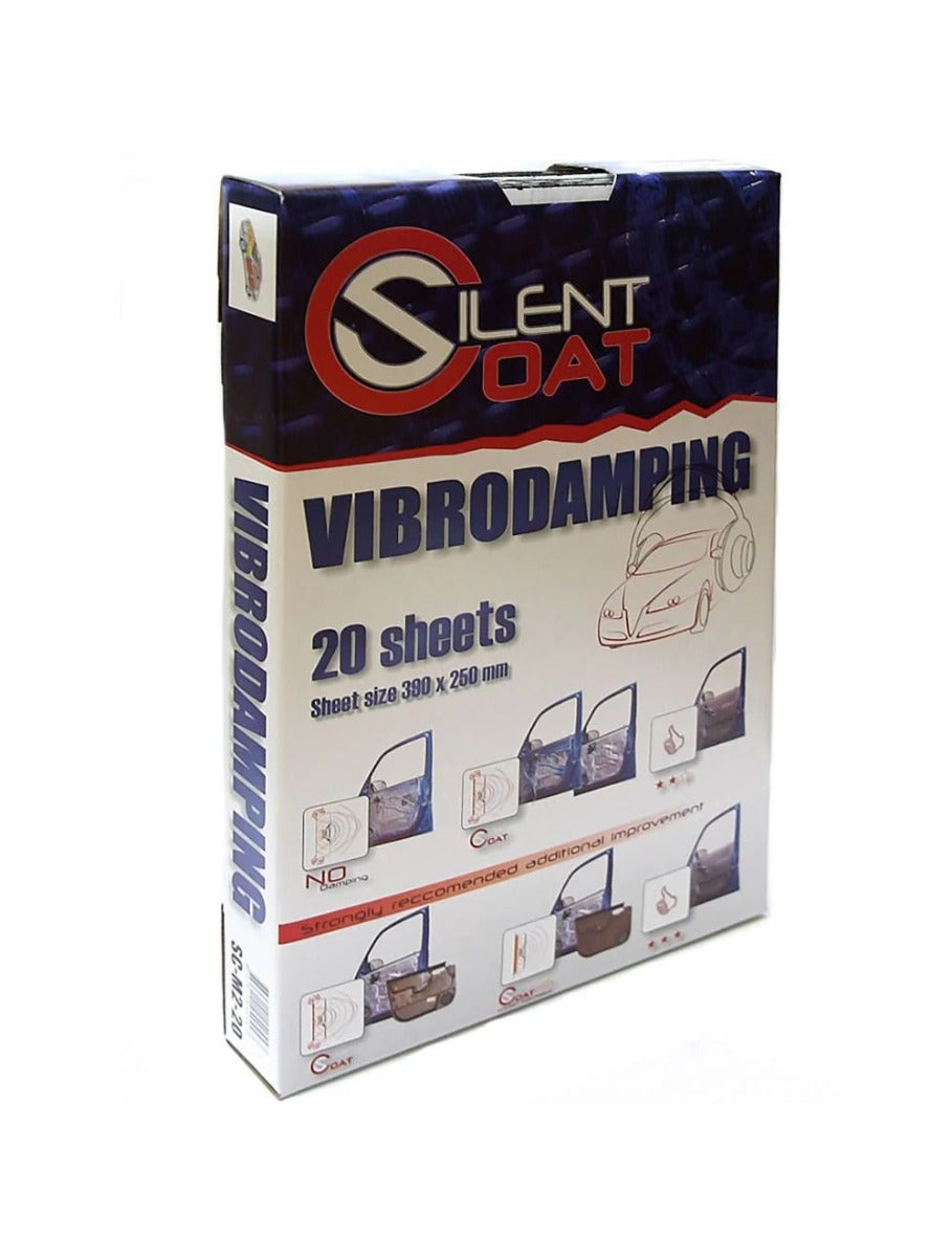 Silent Coat 2MM Sound Deadening Matt Damping Material 20 Sheet Volume Pack