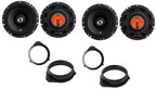 Audi A4 AVANT 2001-2004 2x JBL Stage1 61F 6-1/2" (165mm) 200Watt  2-way Coaxial Car Speakers with CT25AU05