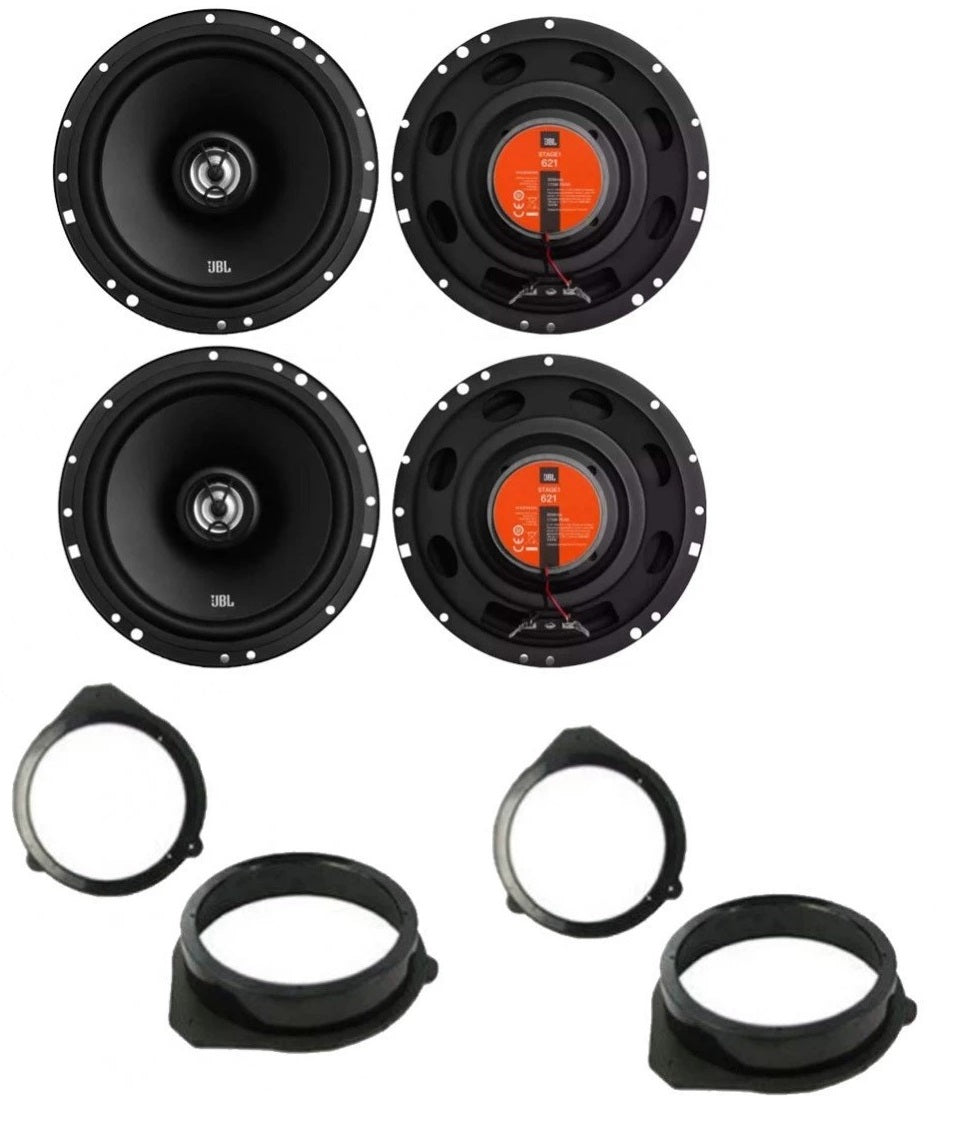 Audi A4 AVANT 2001-2004 2x JBL Stage1 61F 6-1/2" (165mm) 200Watt  2-way Coaxial Car Speakers with CT25AU05