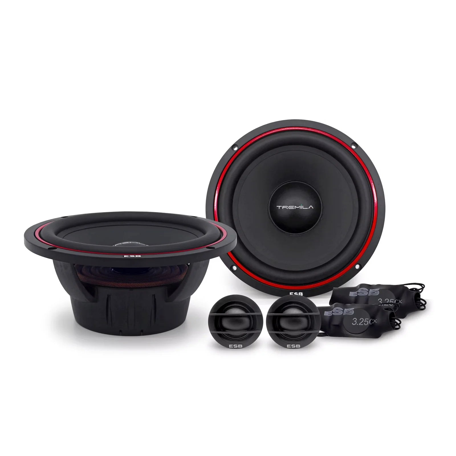 ESB 3.6K2X 6.5 Inch 2 Way Component Speaker System with 1 Inch Tweeter Pair