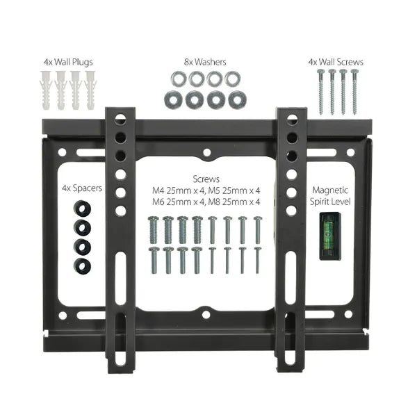AV Link 129.540UK Fixed Vesa 200X200 17' - 42' Screen TV Wall Bracket