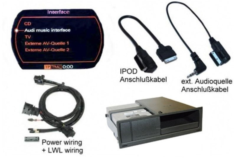 Audi Q7 4L MMI 2G AMI Music Interface W/IPod Retrofit FISCON 34536-1