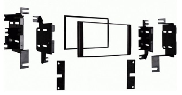 ACV 381210-28-1 - 2-DIN Radio Panel For Various Chevrolet/Nissan Cube, Frontier, Juke, Micra, Navara, Note, NV200, Quest, Rouge, Tida, Titan, Versa, Xterra Vehicles Black