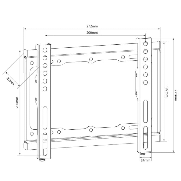 AV Link 129.550UK Tilting Vesa 200X200 17' - 42' Screen TV Wall Bracket