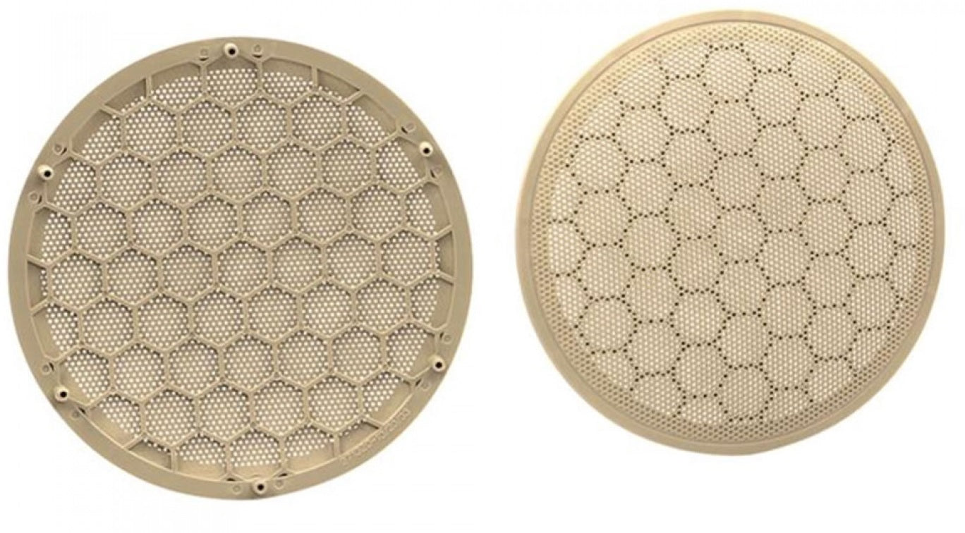 VW Beetle, Golf Mk4, Lupo, Passat B5, Polo Mk III/IV/V 165mm (6.5") front door speaker grills (BEIGE)