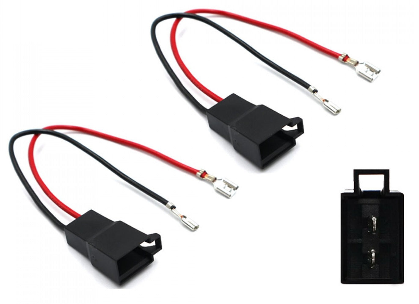 Audi, Alfa Romeo, Citroen, Fiat, Porsche, Peugeot, Seat, Skoda, VW 1990s onwards car audio speaker adapter cables (Pair)