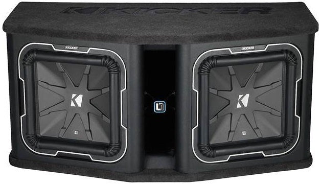 Kicker 41DL7122 Ported Enclosure with Twin  2-ohm 12" Q-Class subwoofers