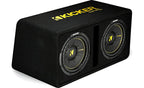 Kicker 44DCWC102 Ported Enclosure with Twin 2-ohm 10" Comp-C subwoofers