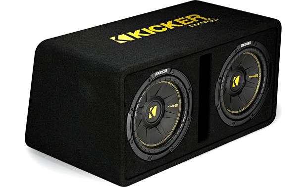 Kicker 44DCWC102 Ported Enclosure with Twin 2-ohm 10" Comp-C subwoofers