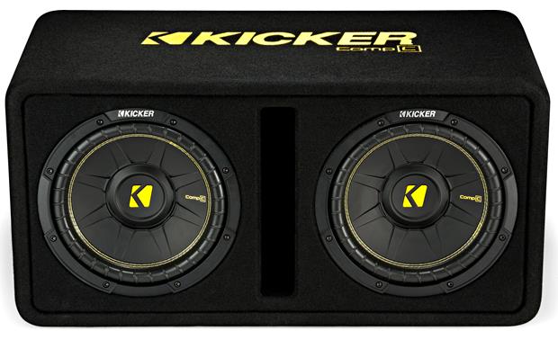 Kicker 44DCWC102 Ported Enclosure with Twin 2-ohm 10" Comp-C subwoofers