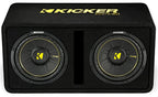 Kicker 44DCWC122 CompC Double 12" Vented 1200W Subwoofer Enclosure
