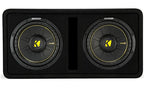 Kicker 44DCWC102 Ported Enclosure with Twin 2-ohm 10" Comp-C subwoofers