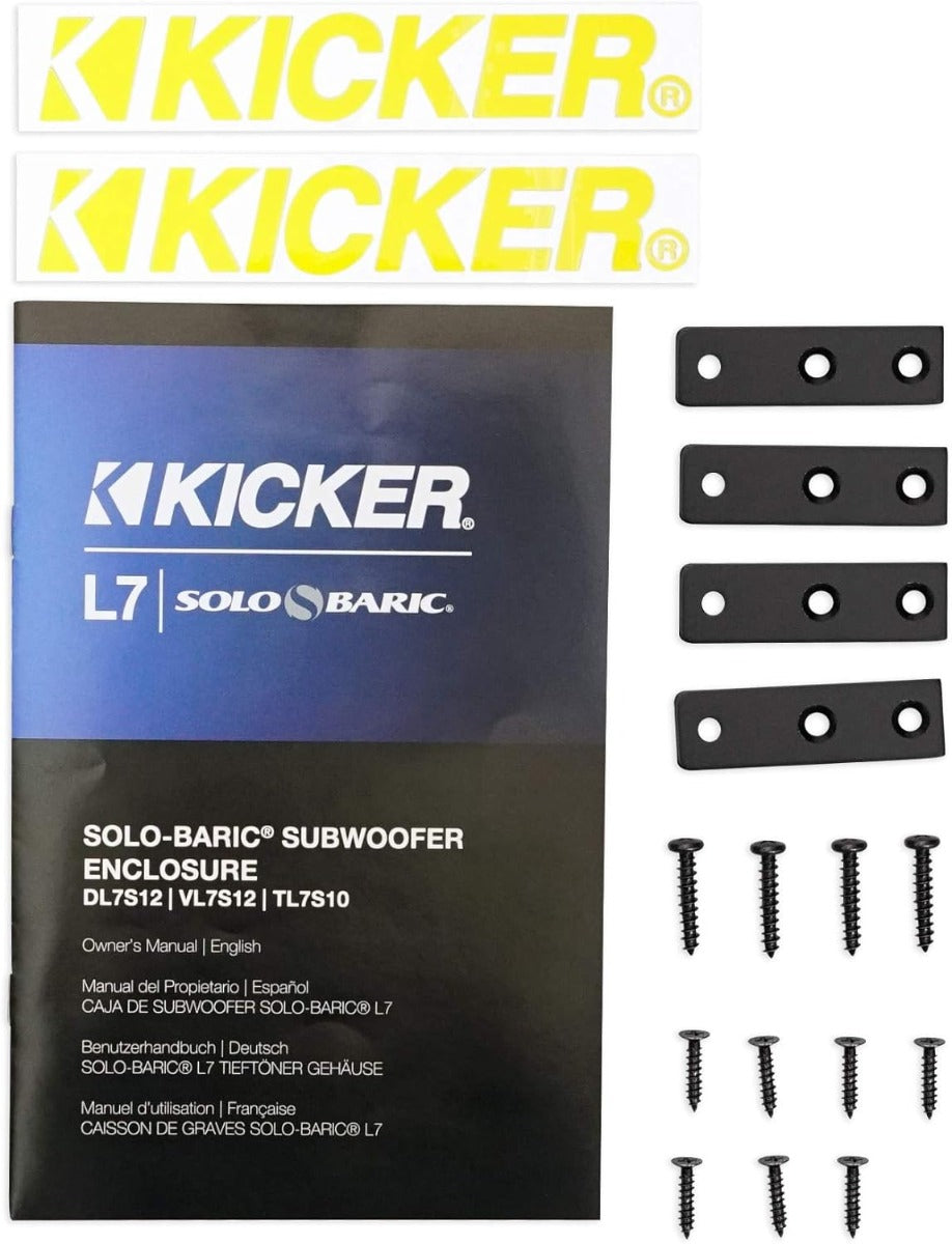 Kicker 44DL7S122 L7 Double 12" Vented 3000W Subwoofer Enclosure