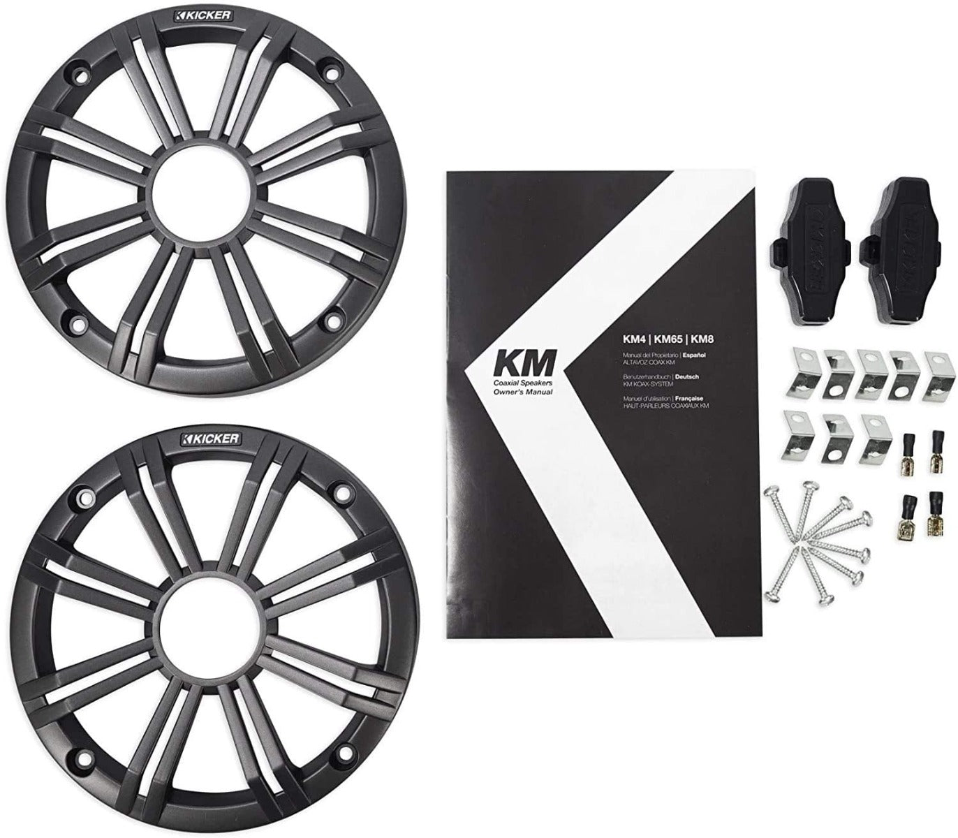 Kicker 45KM654 16.5cm 2-way Flush Mount Coaxial Marine Speakers