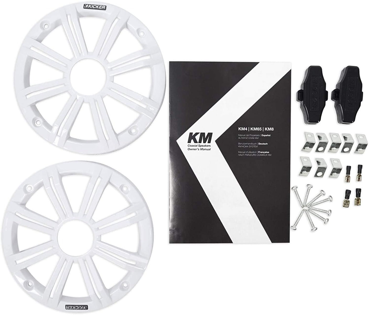 Kicker 45KM654 16.5cm 2-way Flush Mount Coaxial Marine Speakers