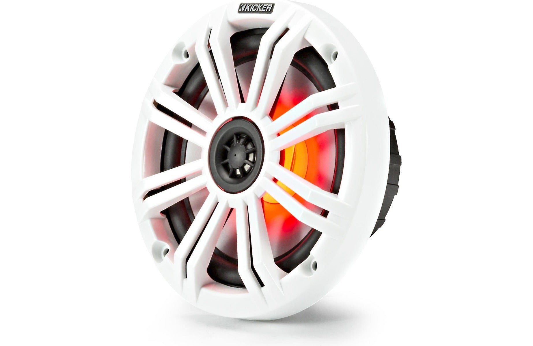 Kicker 45KM654L 16.5cm 2-way Flush Mount Coaxial Marine Speakers with LED lighting